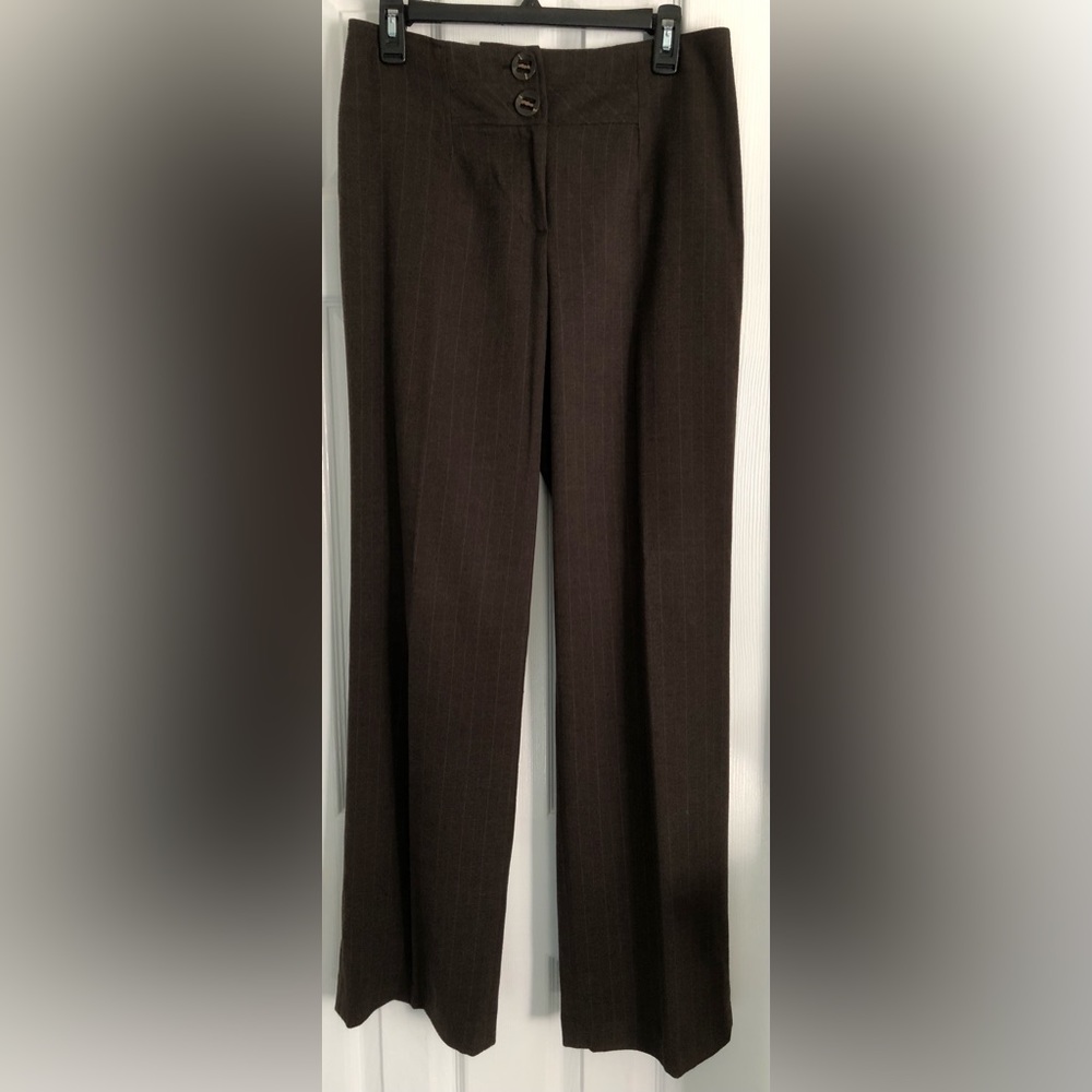 Laura Studio Women's Brown Pinstripe Dress Pants Size 8 New with Tags